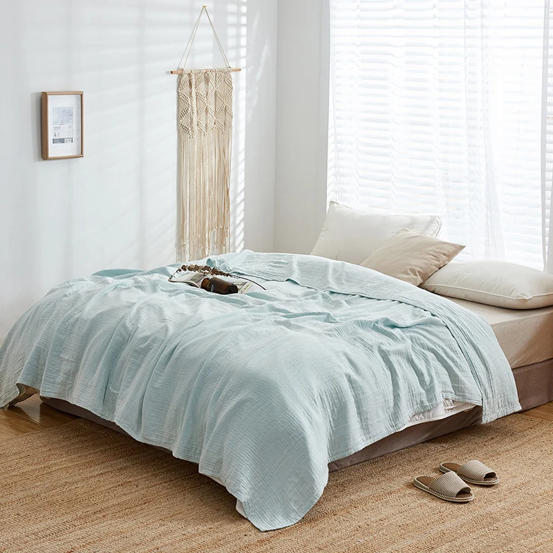 Airplane Travel Home Three-layer Gauze Blanket 150x200 200x230cm Solid Pink Light Blue Thin Blanket for summer
Airplane Travel Home Three-layer Gauze Blanket 150x200 200x230cm Solid Pink Light Blue Thin Blanket for summer