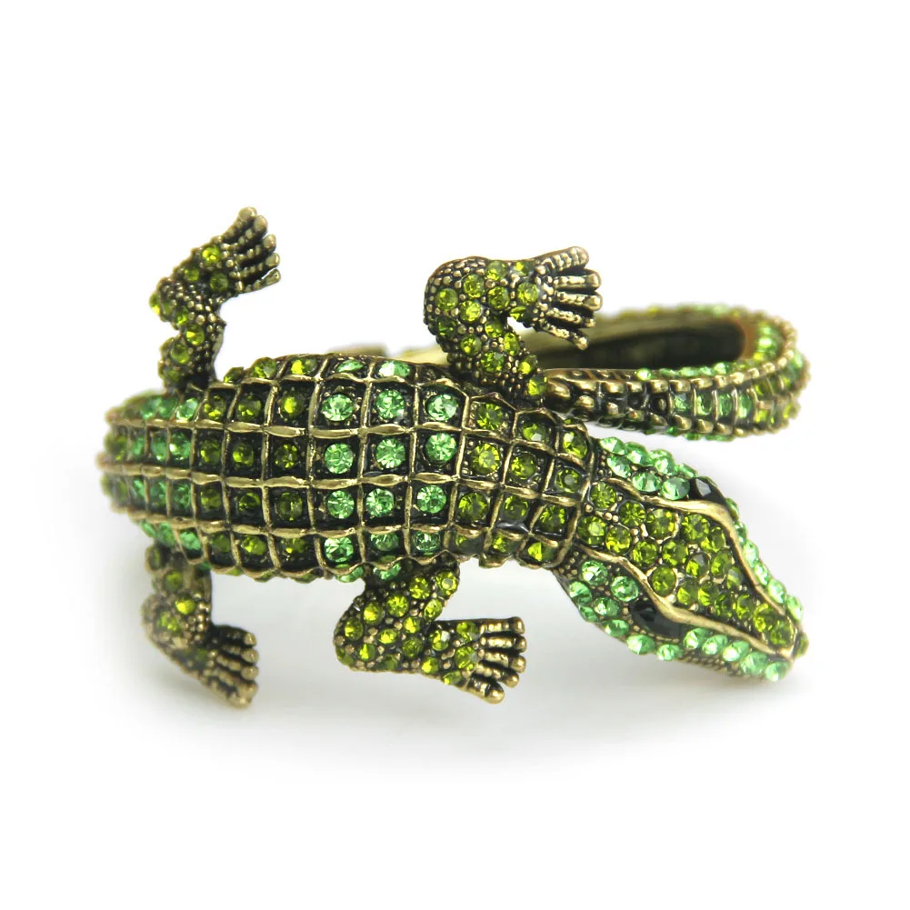 New Design Exaggerated Punk Green Full Rhinestone Crocodile Bracelet for Women Fashion Trend Statement Bracelet Collar Bijoux
New Design Exaggerated Punk Green Full Rhinestone Crocodile Bracelet for Women Fashion Trend Statement Bracelet Collar Bijoux