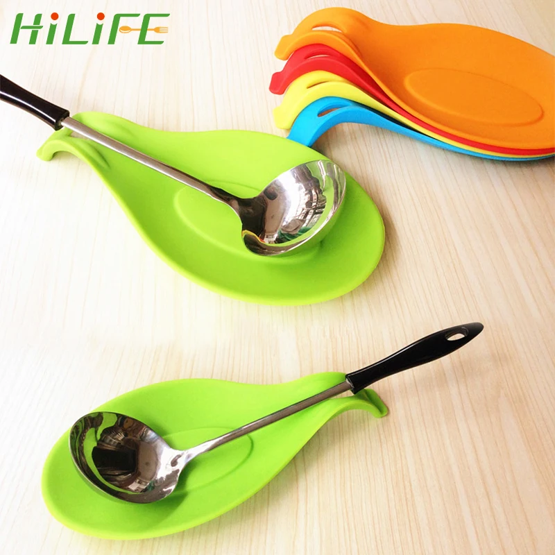 HILIFE Kitchen Tools Cooking Tool Food Grade Silicone Spoon Holder Rest Heat Resistant Random Color Soup Pad Baking Spoon
HILIFE Kitchen Tools Cooking Tool Food Grade Silicone Spoon Holder Rest Heat Resistant Random Color Soup Pad Baking Spoon