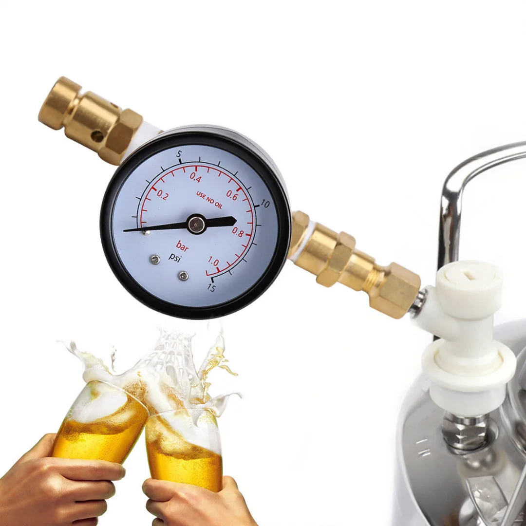 0~15psi Ball Lock Adjustable Pressure Relief Valve Gauge For Beer Keg Home Brew G1/4
0~15psi Ball Lock Adjustable Pressure Relief Valve Gauge For Beer Keg Home Brew G1/4