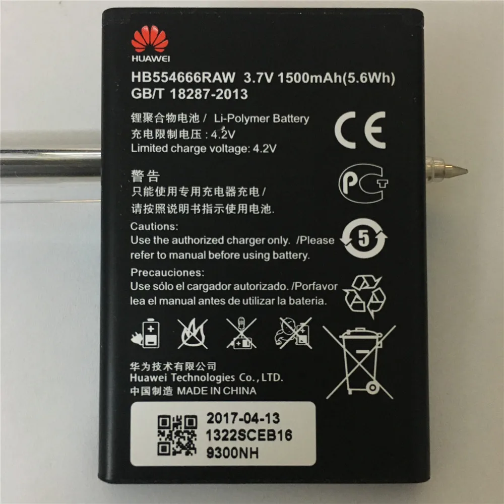 HuaWei 100% Original Battery HB554666RAW For Huawei 4G Lte WIFI Router E5372 E5373 E5375 EC5377 E5330 Replacement Phone battery
HuaWei 100% Original Battery HB554666RAW For Huawei 4G Lte WIFI Router E5372 E5373 E5375 EC5377 E5330 Replacement Phone battery