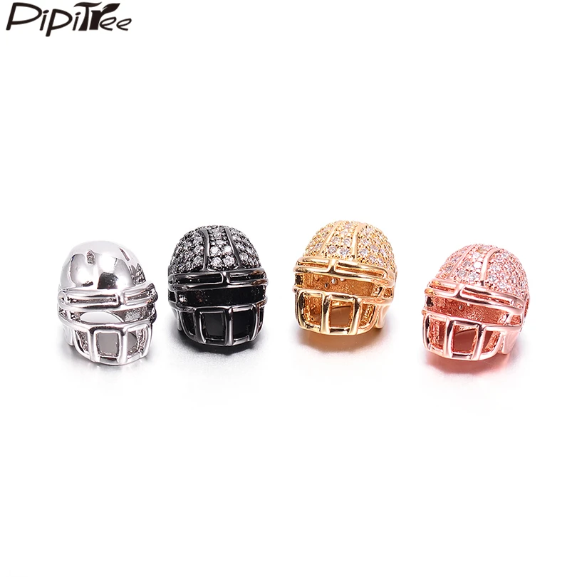 Pipitree 3pcs Wholesale American Football Helmet Beads for Jewelry Making Copper Cubic Zirconia DIY Spacer Beads fit Bracelet
Pipitree 3pcs Wholesale American Football Helmet Beads for Jewelry Making Copper Cubic Zirconia DIY Spacer Beads fit Bracelet