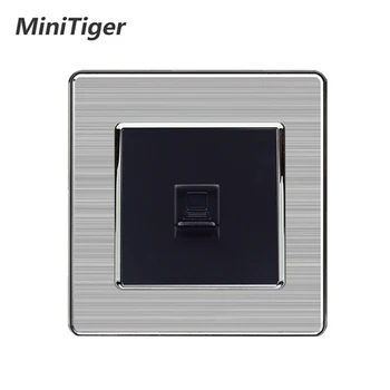 Minitiger 1 Gang RJ45 Internet Jack CAT5E Connector Stainless Steel Brushed Panel Computer Outlet Wall Data Socket
Minitiger 1 Gang RJ45 Internet Jack CAT5E Connector Stainless Steel Brushed Panel Computer Outlet Wall Data Socket