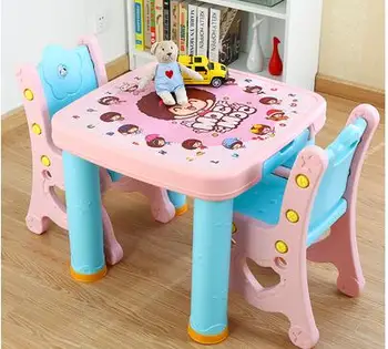 Study desk and chair set. Combination table. Children's plastic table of a set of desk and chair
Study desk and chair set. Combination table. Children's plastic table of a set of desk and chair