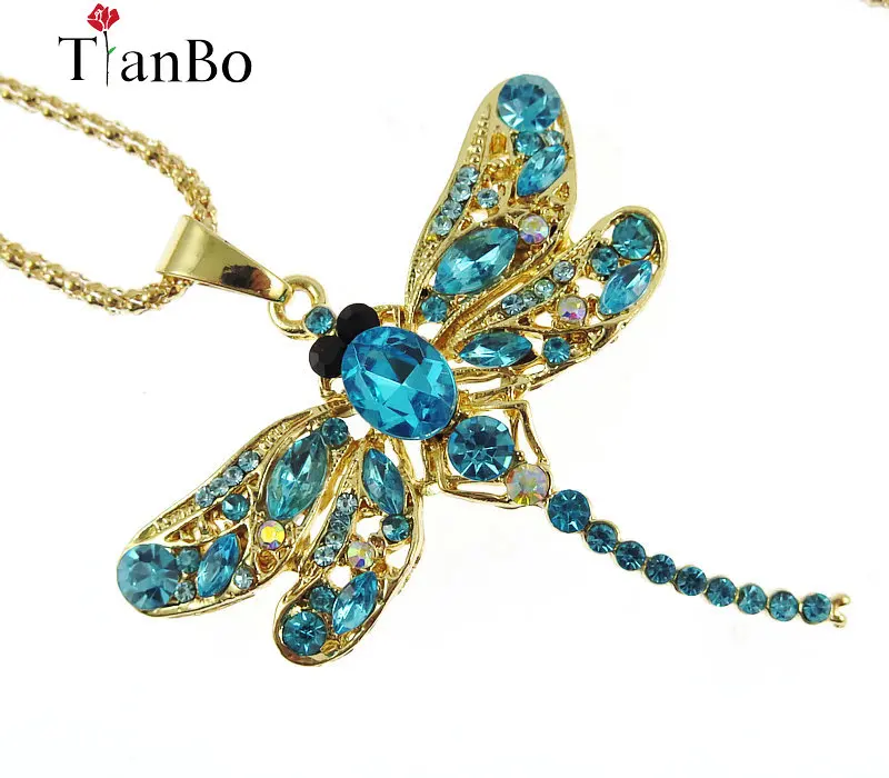 TianBo Full Crystal Dragonfly Necklace For Women Collar Pins Dragonfly Pendant Jewelry accessories enamel Long Necklace Chain
TianBo Full Crystal Dragonfly Necklace For Women Collar Pins Dragonfly Pendant Jewelry accessories enamel Long Necklace Chain