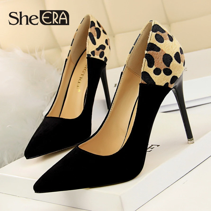New Fashion Women High Heels Leopard Print Shallow Thin Heels Women High-heeled Shoes Classic Flock Women Shoes She ERA
New Fashion Women High Heels Leopard Print Shallow Thin Heels Women High-heeled Shoes Classic Flock Women Shoes She ERA