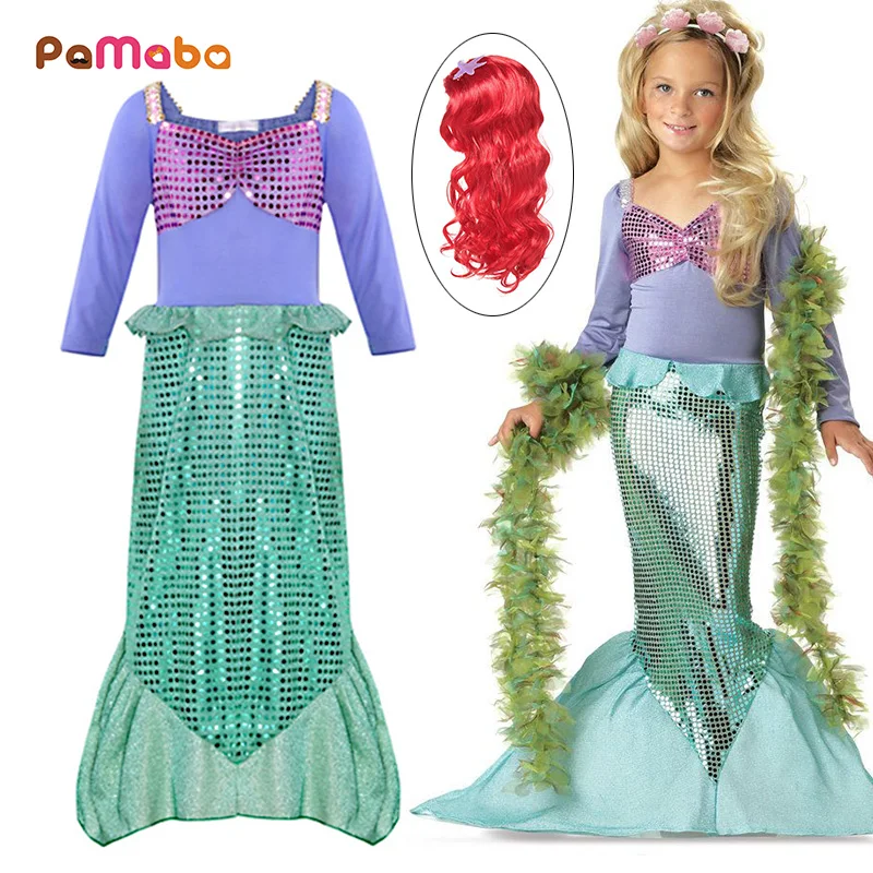 PaMaBa The Little Mermaid Cosplay Costume for Kids Girls Ariel Princess Dress Children Party Birthday Halloween Novelty Disguise
PaMaBa The Little Mermaid Cosplay Costume for Kids Girls Ariel Princess Dress Children Party Birthday Halloween Novelty Disguise