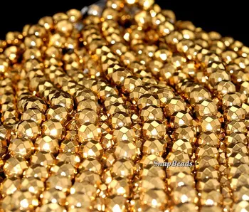 10mm Gold Hematite Gemstone Gold Faceted Round Loose Beads 7.5 inch Half Strand (90145587-335)
10mm Gold Hematite Gemstone Gold Faceted Round Loose Beads 7.5 inch Half Strand (90145587-335)