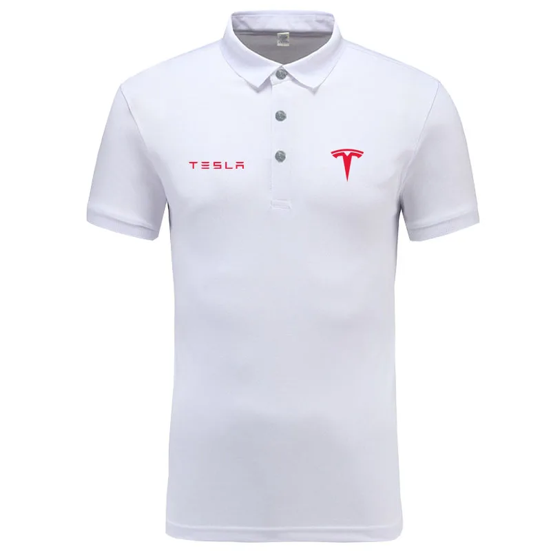 Casual solid polo Summer Style Tesla logo Polo shirt Short Sleeve Solid Shirt
Casual solid polo Summer Style Tesla logo Polo shirt Short Sleeve Solid Shirt