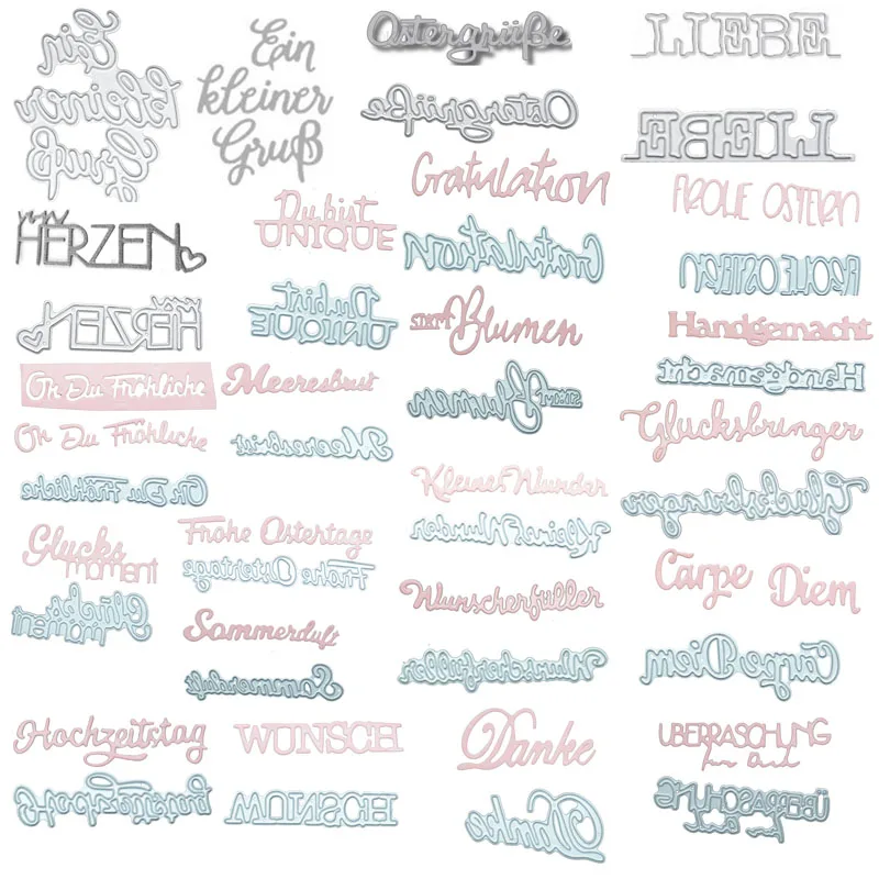 German words Etching metal cutting die carbon steel die for DIY Scrapbooking/Card Making/Fun Decoration Supplies
German words Etching metal cutting die carbon steel die for DIY Scrapbooking/Card Making/Fun Decoration Supplies