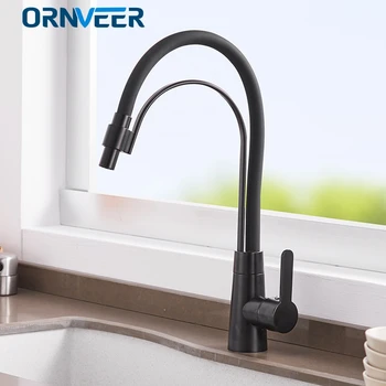 Kitchen Faucets with Rubber Design Chrome Mixer Faucet for Kitchen Single Handle Pull Down Deck Mounted Crane for Sinks KF2006
Kitchen Faucets with Rubber Design Chrome Mixer Faucet for Kitchen Single Handle Pull Down Deck Mounted Crane for Sinks KF2006