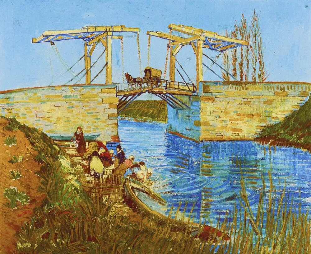 Famous Artists Van Gogh Reproduction Canvas Langlois Bridge at Arles Vincent Van Gogh Oil Painting Bridge Precious Gift
Famous Artists Van Gogh Reproduction Canvas Langlois Bridge at Arles Vincent Van Gogh Oil Painting Bridge Precious Gift