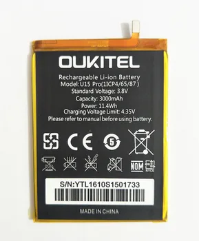 AZK 10PCS/LOT High quality New U15 PRO battery for 5.5inch oukitel u15 pro Mobile Phone Battery 3000mAh
AZK 10PCS/LOT High quality New U15 PRO battery for 5.5inch oukitel u15 pro Mobile Phone Battery 3000mAh