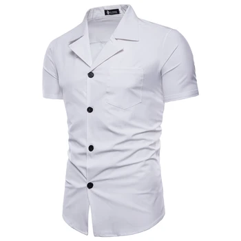 Men's Shirts 2018 Summer Autumn New Arrival British Style Casual Short sleeve Solid Male Business Suit neckline Slim Fit Shirt
Men's Shirts 2018 Summer Autumn New Arrival British Style Casual Short sleeve Solid Male Business Suit neckline Slim Fit Shirt