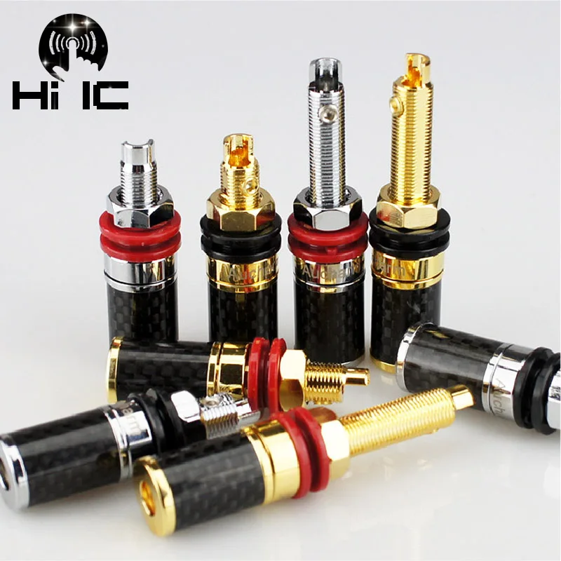 1Pair 4N Copper Carbon Fber Couple Terminals Red Black Connector HiFi Amplifier Terminal Binding Post Speaker
1Pair 4N Copper Carbon Fber Couple Terminals Red Black Connector HiFi Amplifier Terminal Binding Post Speaker