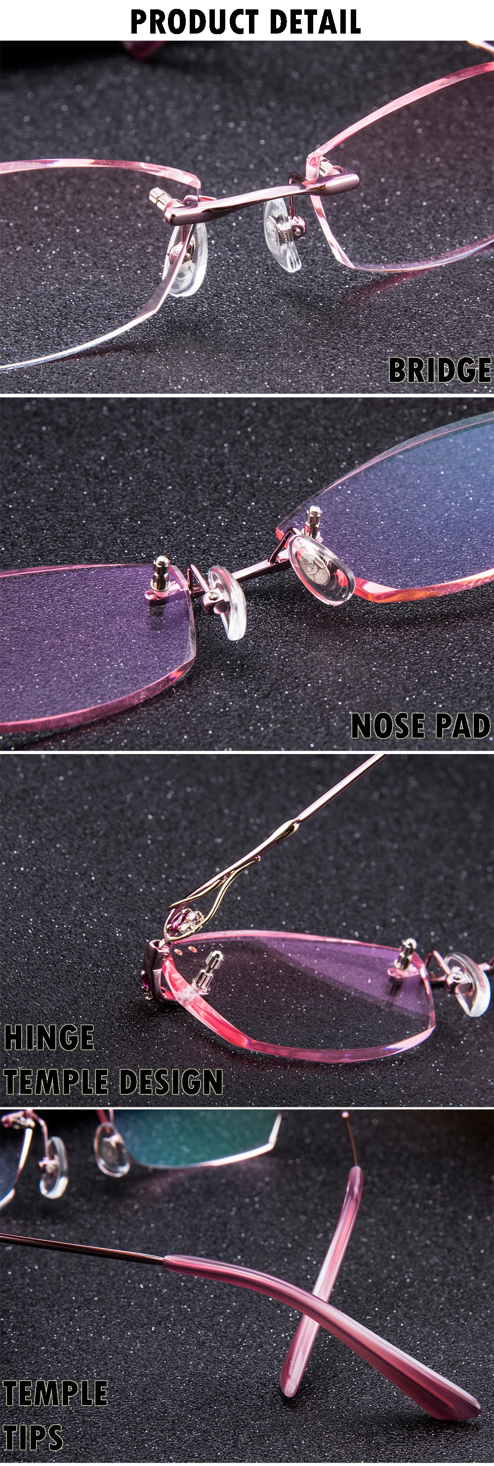 Chashma Ottica Women's Rimless Eyeglasses 80157 Image 6