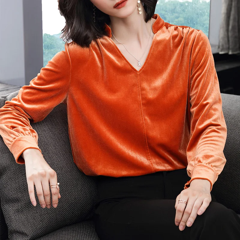 Vogue Elasticity Velvet Womens Tops and Blouses 2018 Autumn Kimono Fashion female Shirts Long Sleeve Ladies Tops Blusas Feminina
Vogue Elasticity Velvet Womens Tops and Blouses 2018 Autumn Kimono Fashion female Shirts Long Sleeve Ladies Tops Blusas Feminina