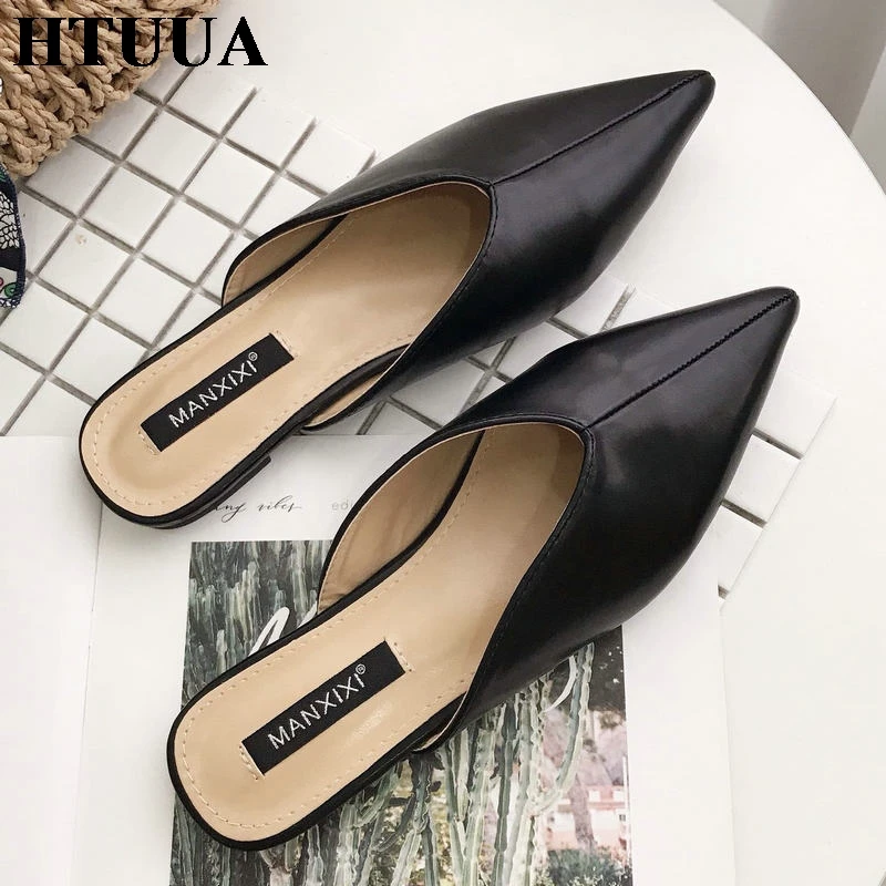 HTUUA 2019 Women Flat Slippers Pointed Toe Slip On Mules Shoes Woman Casual British Slides Spring Summer Female Sandals SX2590
HTUUA 2019 Women Flat Slippers Pointed Toe Slip On Mules Shoes Woman Casual British Slides Spring Summer Female Sandals SX2590