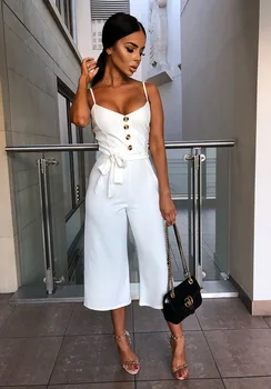 Wontive 2019 Summer Sexy Jumpsuits Women Rompers Elegant Belt Bandage Buttons Casual Wide Leg Pant Jumpsuit Overalls Plus Size
Wontive 2019 Summer Sexy Jumpsuits Women Rompers Elegant Belt Bandage Buttons Casual Wide Leg Pant Jumpsuit Overalls Plus Size