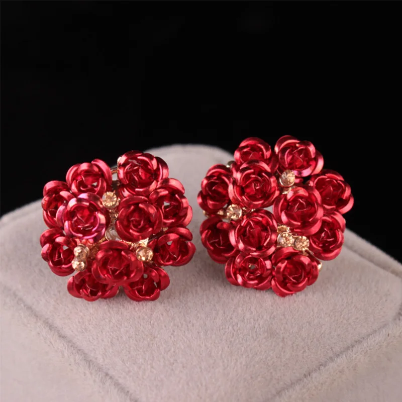 Crystal Round Bouquet Unique Stud Earring 1Pair Allergy Free 8 Colors Rose Gold Wedding Flower 2018 New Arrival
Crystal Round Bouquet Unique Stud Earring 1Pair Allergy Free 8 Colors Rose Gold Wedding Flower 2018 New Arrival