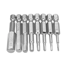Broppe 8pcs Set 50mm 1/4 Inch Hex Shank Hex Head Screwdriver Bits Electric Driver Bits Screwdriver Drill Bit S2 H1.5-H8
Broppe 8pcs Set 50mm 1/4 Inch Hex Shank Hex Head Screwdriver Bits Electric Driver Bits Screwdriver Drill Bit S2 H1.5-H8