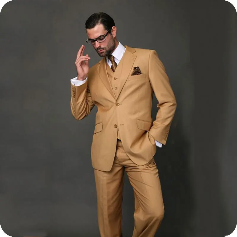 Brown Khaki Wedding Men Suits Slim Fit Groom Blazer Tuxedos 3 Pieces (Jacket+Pants+Vest) Best Man Perfume Masculino Prom Suits
Brown Khaki Wedding Men Suits Slim Fit Groom Blazer Tuxedos 3 Pieces (Jacket+Pants+Vest) Best Man Perfume Masculino Prom Suits