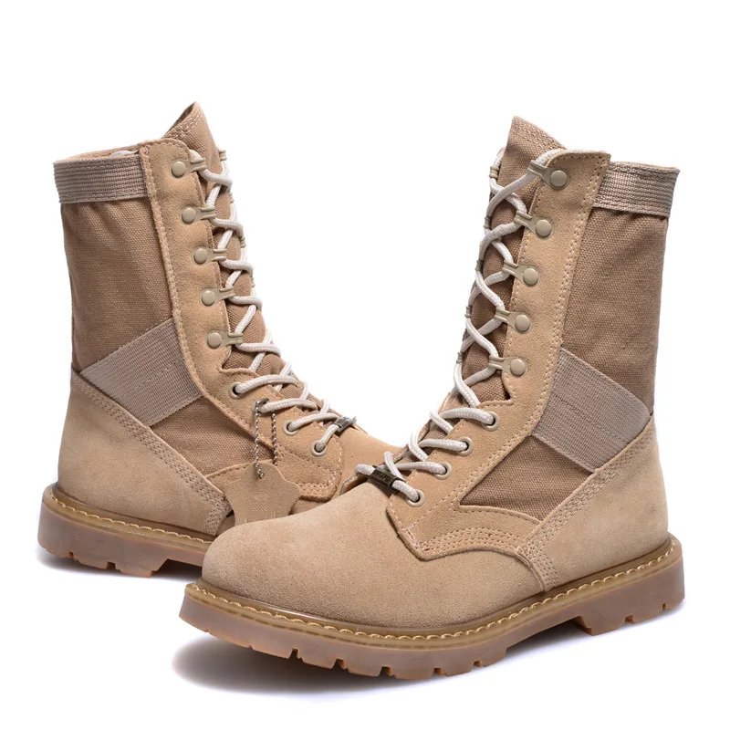 Factory direct suede leather plus canvas fabric desert boots with Martin boots trend autumn winter large tooling men's shoes
Factory direct suede leather plus canvas fabric desert boots with Martin boots trend autumn winter large tooling men's shoes