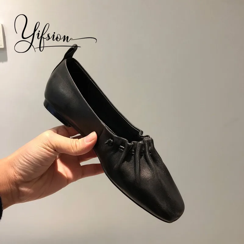 OLOME New Spring Summer Women Flats Shoes Genuine Leather Square Toe Slip On Black Casual Comfortable Women Flat Shoes Woman
OLOME New Spring Summer Women Flats Shoes Genuine Leather Square Toe Slip On Black Casual Comfortable Women Flat Shoes Woman