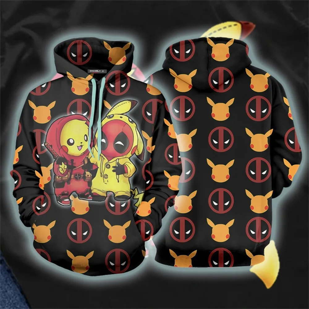 Super hero Pikachu Deadpool Costumes Hoodies 3D Unisex Sweatshirts Zip Hoodies Casual Cool Coat Jacket Cosplay Halloween Sweater
Super hero Pikachu Deadpool Costumes Hoodies 3D Unisex Sweatshirts Zip Hoodies Casual Cool Coat Jacket Cosplay Halloween Sweater