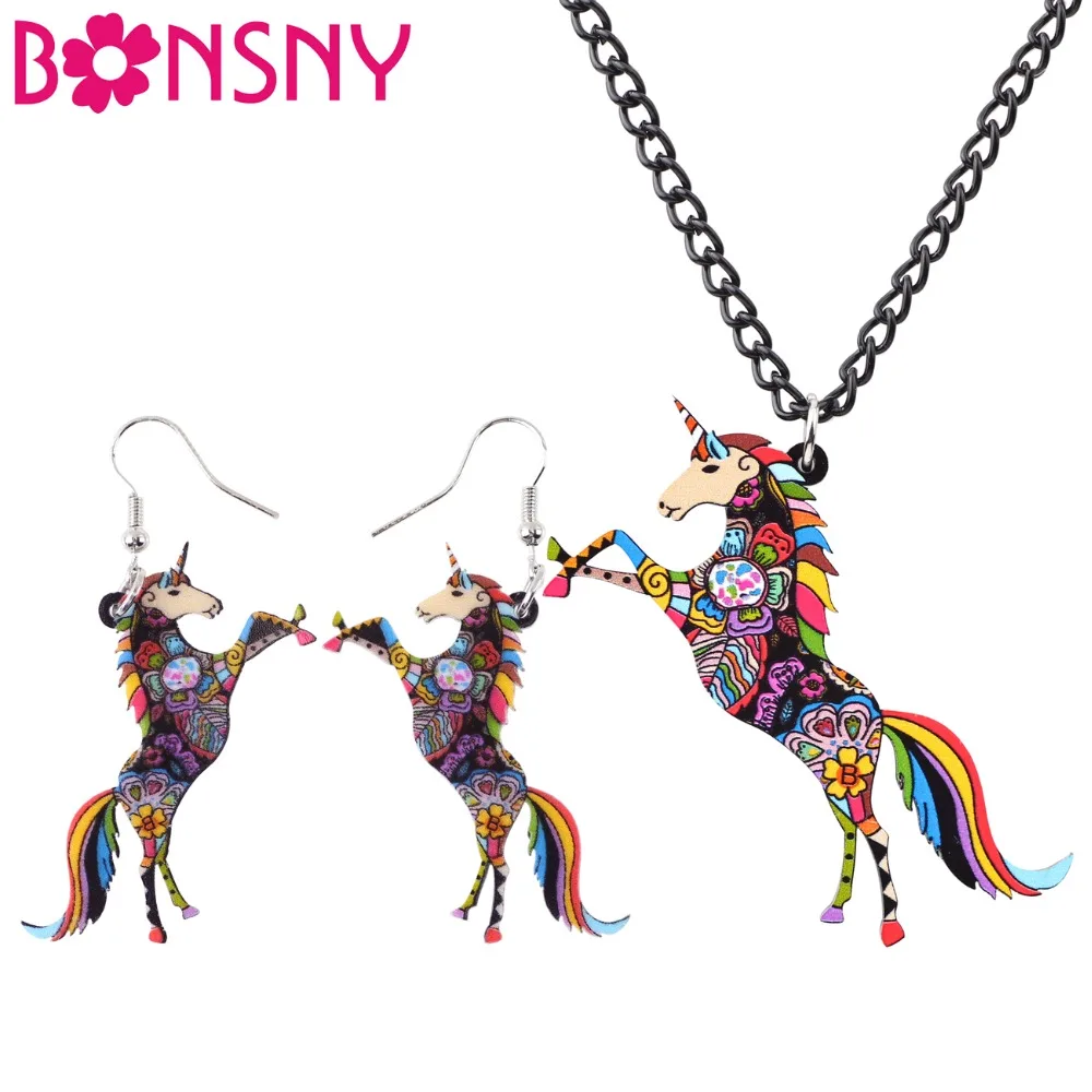 Bonsny Statement Acrylic Floral Unique Unicorn Horse Earrings Necklace Collar Jewelry Sets For Women Girls Teen Gift Accessories
Bonsny Statement Acrylic Floral Unique Unicorn Horse Earrings Necklace Collar Jewelry Sets For Women Girls Teen Gift Accessories