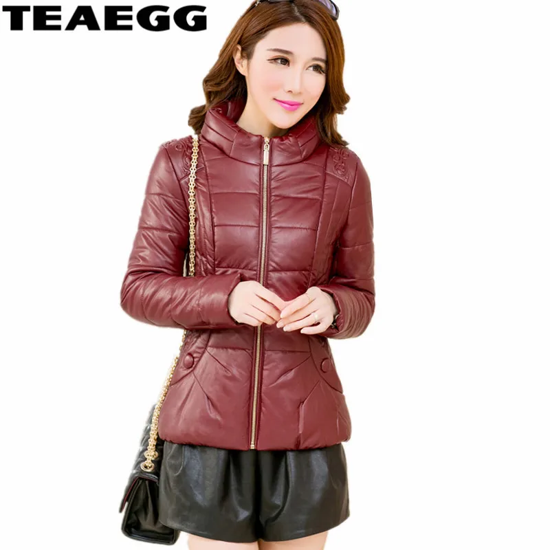 TEAEGG Thick Wine Red PU Leather Jacket Women 2020 New Spring Autumn Basic Street Cotton Short Women Jackets Coat Tops AL685
TEAEGG Thick Wine Red PU Leather Jacket Women 2020 New Spring Autumn Basic Street Cotton Short Women Jackets Coat Tops AL685