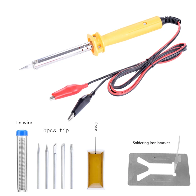 12V voltage DC 60W/30Welectric soldering iron and DC power clip cable soldering iron kit 5PCS tip
12V voltage DC 60W/30Welectric soldering iron and DC power clip cable soldering iron kit 5PCS tip