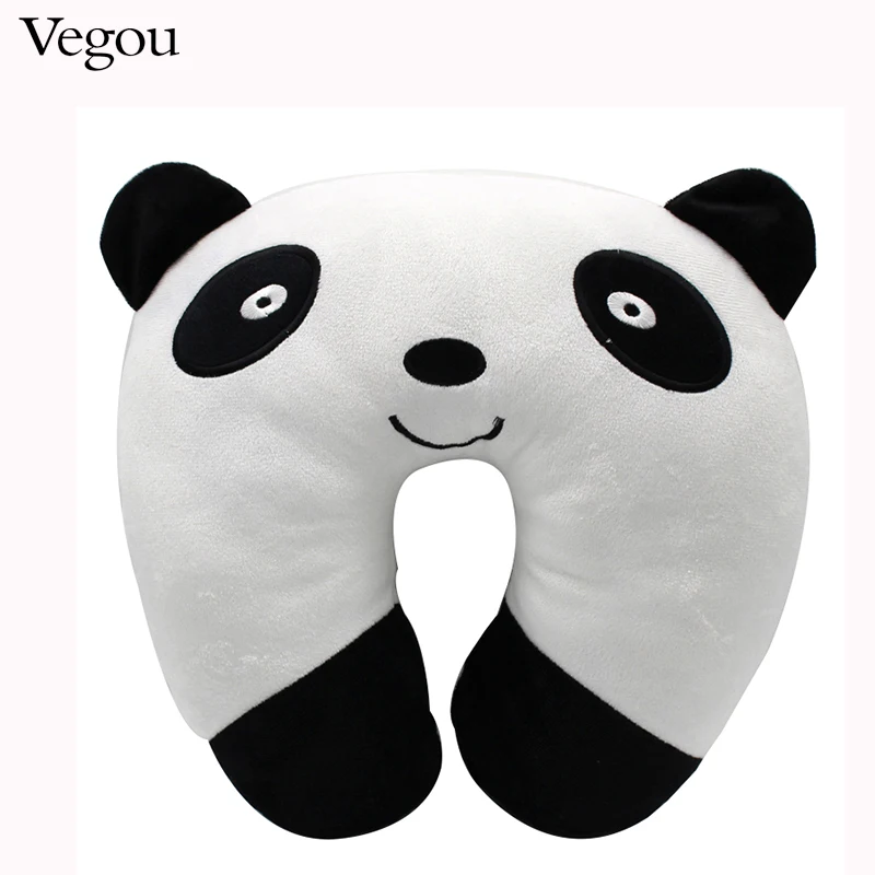 Image 2016 New home office Cute Panda Pattern U shaped Plush Pillow Travel Pillow  Cartoon 3D puppy pattern goggles sleeping eye mask