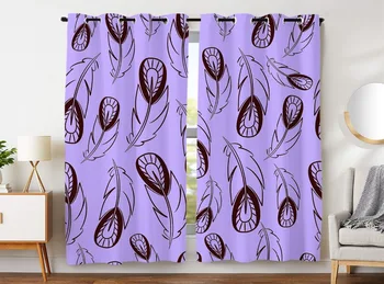 HommomH Curtains (2 Panel) Grommet Top Darkening Blackout Room Simple Style Feather Purple
HommomH Curtains (2 Panel) Grommet Top Darkening Blackout Room Simple Style Feather Purple