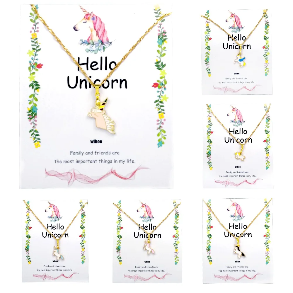 Multiple Styles Unicorn Necklace Pendant Wihoo Horse Women Pendant Children Girls Cute Fashion Jewelry Gift Card Kids Enamel
Multiple Styles Unicorn Necklace Pendant Wihoo Horse Women Pendant Children Girls Cute Fashion Jewelry Gift Card Kids Enamel