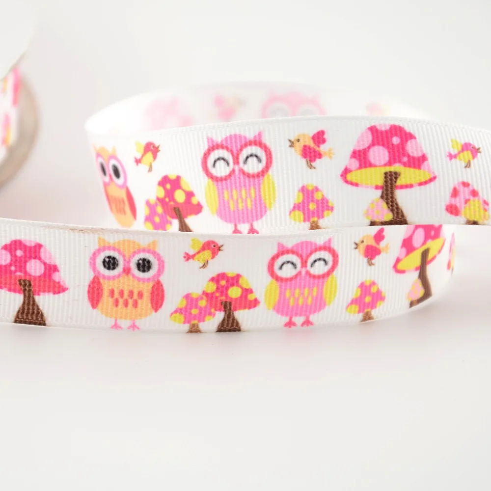 2019 grosgrain ribbons 7/8" 22 mm width cartoon owl and mushroom designs for DIY gifts accessories decoration crafts polyester
2019 grosgrain ribbons 7/8" 22 mm width cartoon owl and mushroom designs for DIY gifts accessories decoration crafts polyester