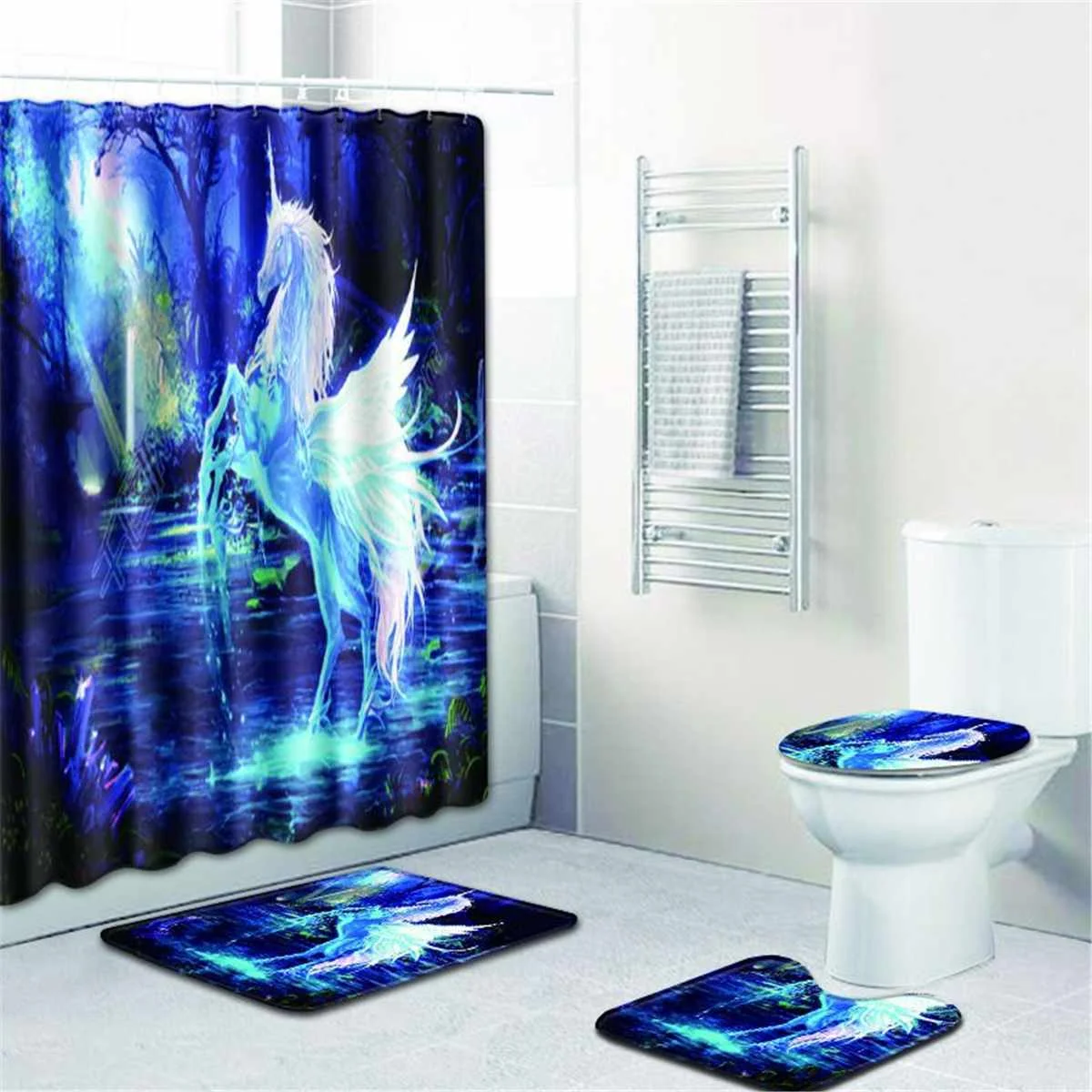 Waterproof Horse shape Bathroom Shower Curtain Toilet Cover Mat Non-Slip Rug Set Shower Curtain Bathroom Curtain In The Bathroom
Waterproof Horse shape Bathroom Shower Curtain Toilet Cover Mat Non-Slip Rug Set Shower Curtain Bathroom Curtain In The Bathroom