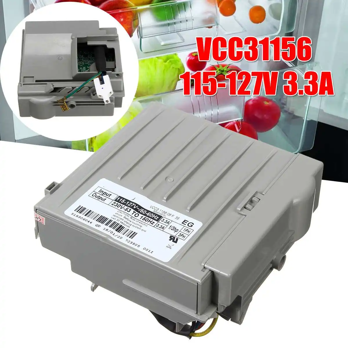 VCC3 1156 115-127V 3.3A Refrigerator Inverter Board Kit With Holes For Haier Fridge VCC31156 0193525189
VCC3 1156 115-127V 3.3A Refrigerator Inverter Board Kit With Holes For Haier Fridge VCC31156 0193525189