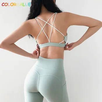 Colorvalue Sexy Back Padded Yoga Fitness Bra Women High Waist Plain Running Workout Leggings Sports Sets Gym Suit Activewear
Colorvalue Sexy Back Padded Yoga Fitness Bra Women High Waist Plain Running Workout Leggings Sports Sets Gym Suit Activewear