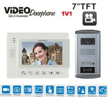 ZHUDELE New Peephole Camera 7"Color Recording Screen Video Door Phone Intercom System + Night Vision Door Camera with ID Card1v1
ZHUDELE New Peephole Camera 7"Color Recording Screen Video Door Phone Intercom System + Night Vision Door Camera with ID Card1v1