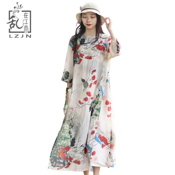 LZJN Women's Summer Dress 2020 Half Sleeve Floral Maxi Shirt Dress Folk Robe Femme Fake Two Piece Long Beach Tunic Dress
LZJN Women's Summer Dress 2020 Half Sleeve Floral Maxi Shirt Dress Folk Robe Femme Fake Two Piece Long Beach Tunic Dress