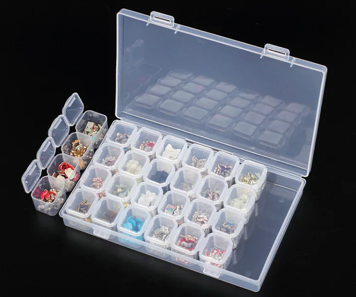 Premium Adjustable Plastic Storage Box 28 Slots Nail Art Box Transparent Display Case Organizer for Jewelry Diamond Craft Bead
Premium Adjustable Plastic Storage Box 28 Slots Nail Art Box Transparent Display Case Organizer for Jewelry Diamond Craft Bead