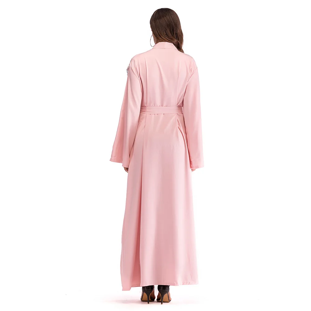 Турецкие платья вышивка кардиган Дубай Аппликации абайя кимоно мусульманские