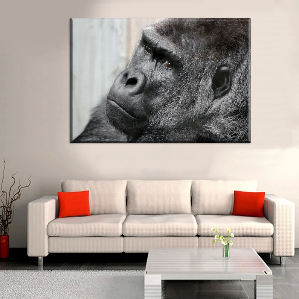 Animal Painting For Wall Art Living Room Decorative Framework 3 Panel Black Gorilla Stare Canvas HD Printing Artwork Poster
Animal Painting For Wall Art Living Room Decorative Framework 3 Panel Black Gorilla Stare Canvas HD Printing Artwork Poster