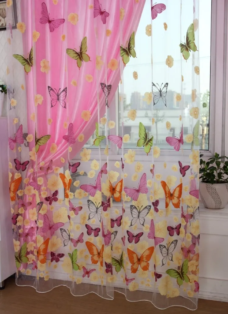 100cm x 200cm Butterfly Print Sheer Window Panel Curtains Room Divider For Living Room Bedroom Decoration free shipping
100cm x 200cm Butterfly Print Sheer Window Panel Curtains Room Divider For Living Room Bedroom Decoration free shipping
