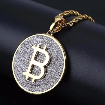 Micro Paved CZ Rhinestone Golden Round Bitcoin Coin Pendants Necklaces for Men Bling Ice Out Hip Hop Rapper Jewelry
Micro Paved CZ Rhinestone Golden Round Bitcoin Coin Pendants Necklaces for Men Bling Ice Out Hip Hop Rapper Jewelry