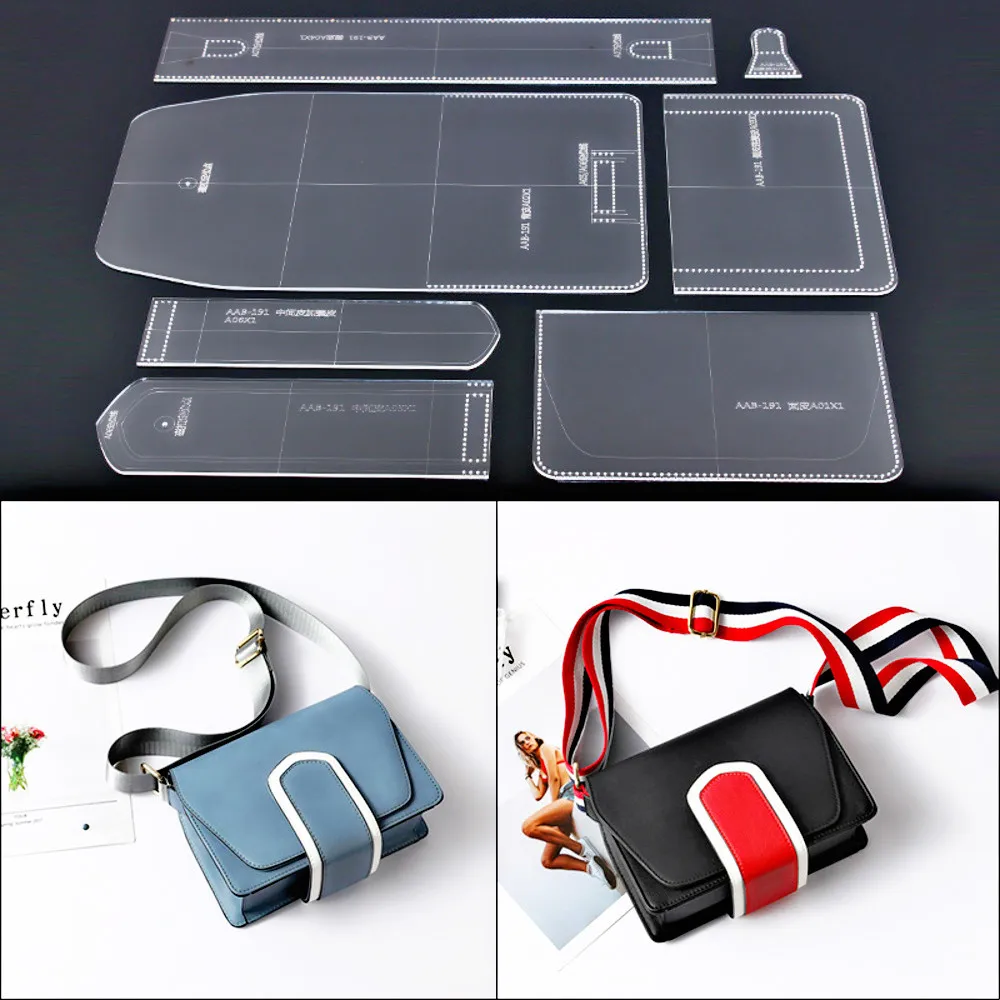 New Leather Handmade Craft Women Shoulder Bag Sewing Pattern Acryl Stencil Template Sewing Accessories With Holes 21x16x8cm
New Leather Handmade Craft Women Shoulder Bag Sewing Pattern Acryl Stencil Template Sewing Accessories With Holes 21x16x8cm