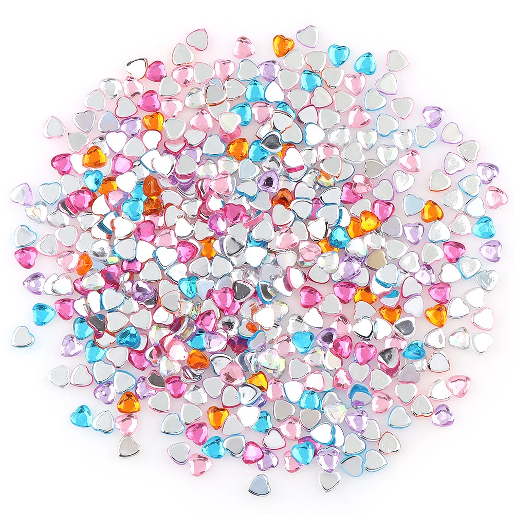 About 1000Pcs 6mm Mix Color Cute Heart Acrylic Shining Glass Flatback Rhinestone DIY Nail Art Phone Decoration DIY Accessories
About 1000Pcs 6mm Mix Color Cute Heart Acrylic Shining Glass Flatback Rhinestone DIY Nail Art Phone Decoration DIY Accessories