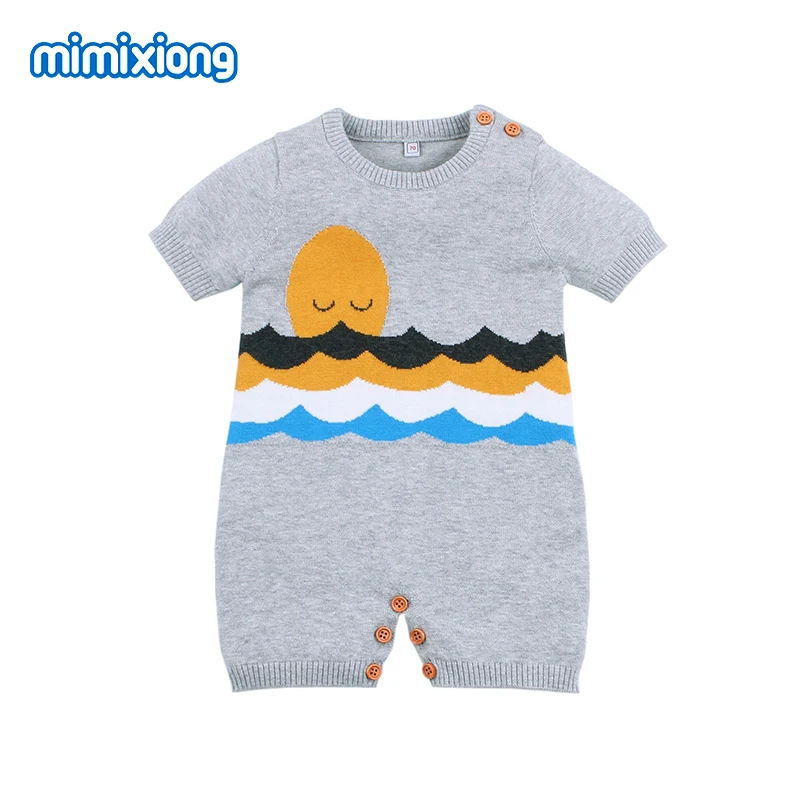 Summer Baby Girls Rompers Clothes Fashion Short Sleeves Knitted Newborn Boys Jumpsuits Casual Grey Toddler Kids Onesie Overalls
Summer Baby Girls Rompers Clothes Fashion Short Sleeves Knitted Newborn Boys Jumpsuits Casual Grey Toddler Kids Onesie Overalls