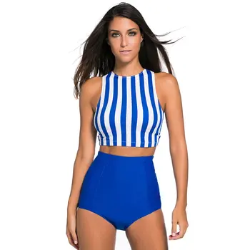 Stripe Crop Tankini Set Retro High Waist Female Bikini Set Women Swimsuit Swimwear Beach Bathing Suit Biquinis 41932
Stripe Crop Tankini Set Retro High Waist Female Bikini Set Women Swimsuit Swimwear Beach Bathing Suit Biquinis 41932